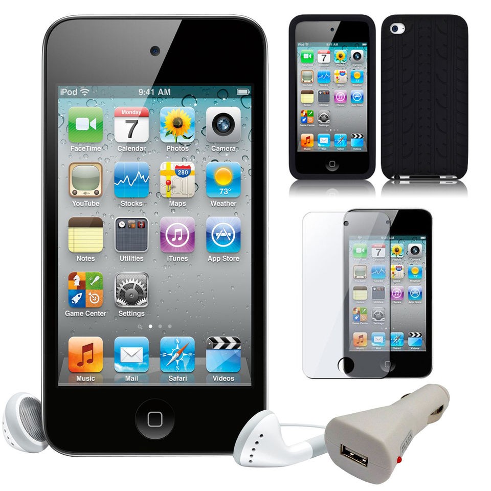 APPLE iPOD TOUCH 8GB BLACK  CAMERA VIDEO 4TH GENERATION WITH BUNDLE