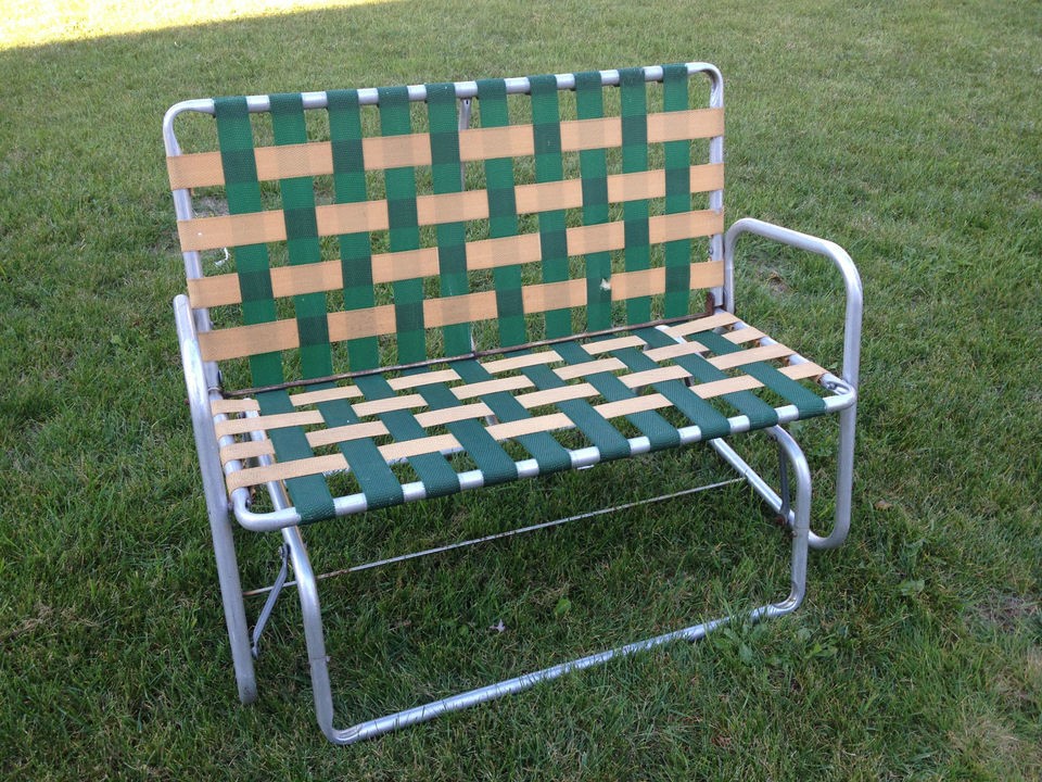   WEBBED PATIO/LAWN/POR​CH ROCKER/GLIDER DOUBLE CHAIR/LOVE SEAT COUCH