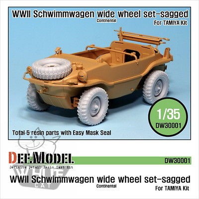 DEF Model 135 Schwimmwagen Wide Tire (Continental)  Sagged (For 