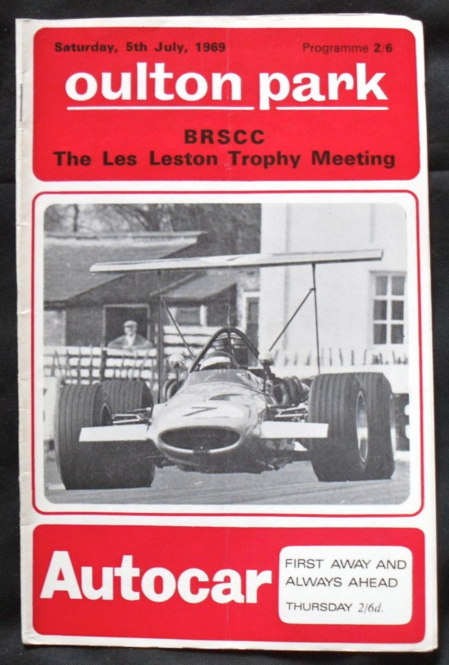 OULTON PARK 5 JULY 1969 BRSCC LES LESTON PROGRAMME