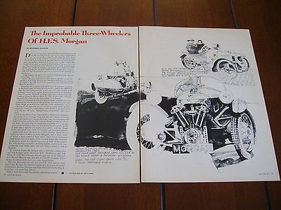 MORGAN REVERSE TRIKE 3 WHEELER ***ORIGINAL 1975 ARTICLE***