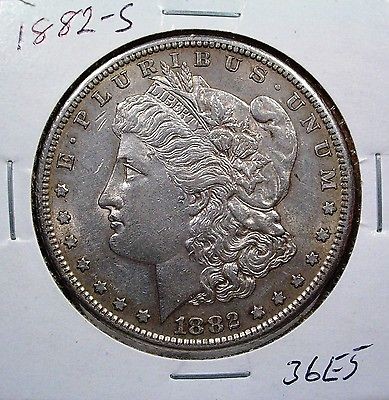 1882 S morgan dollar in 1878 84