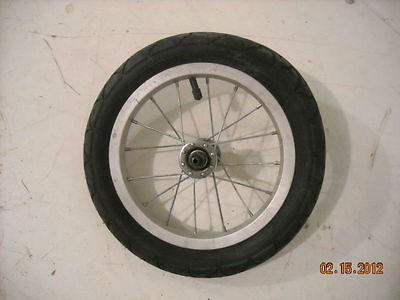 BLACK 12 1/2 FRONT STROLLER RIM/TIRE PARTS B235