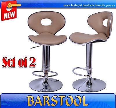 Set of 2 Swivel Bar Stools Fashion Pub Home Adjustment Barstool Light 