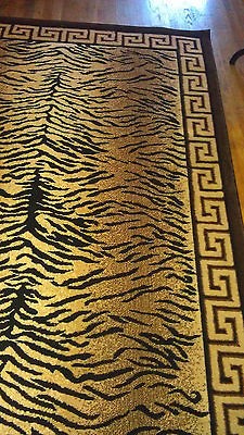   Zebra Rug   Large Aztec Style Border, 5ft 3 x 7ft 3   