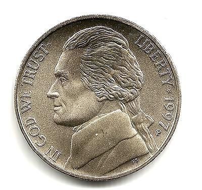 MATTE FINISH 1997 P NICKEL Beautiful coin