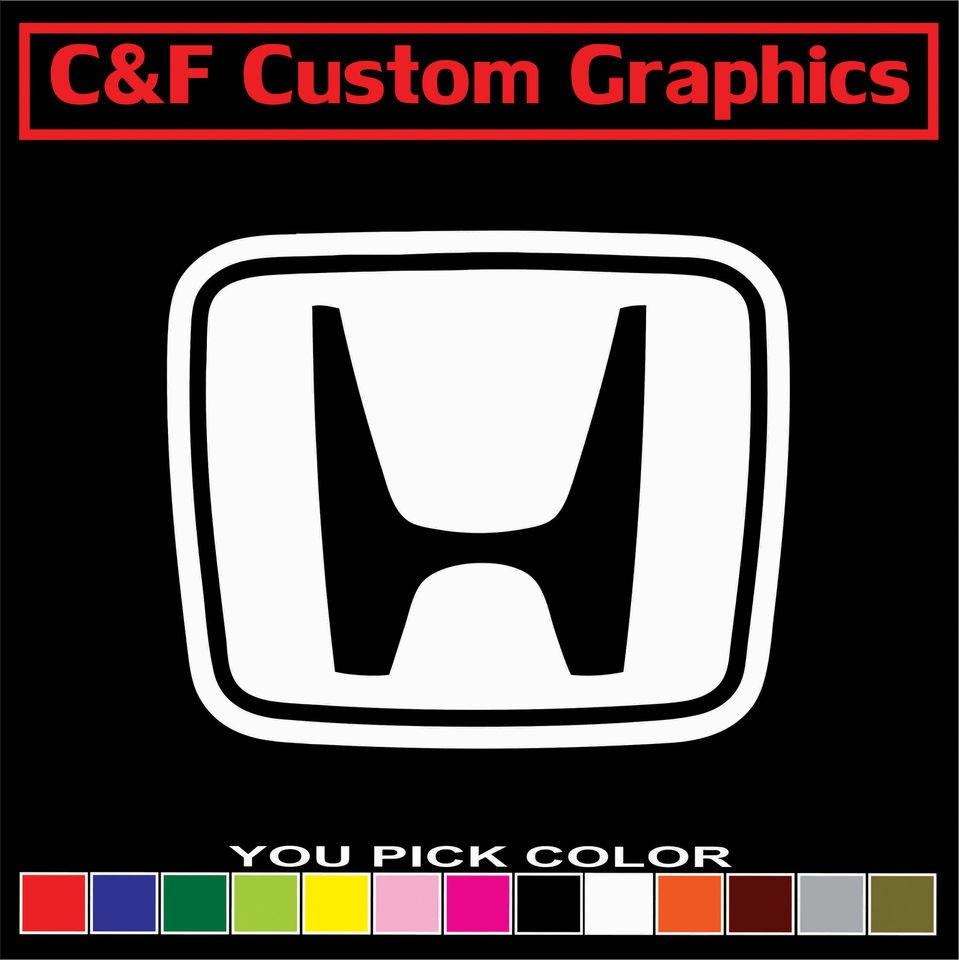 Honda Logo Car Truck ATV Vinyl Decal 4.5x5.5 You Pick Color