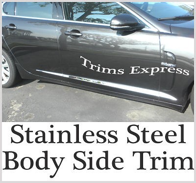    2011 Jaguar XF Body Side Molding Trim Overlay Chrome Stainless Steel