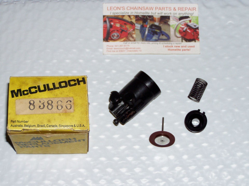 NOS McCulloch Mini Mac 6, 25, 30, 35, 120, 510 Chainsaw Automatic Oil 