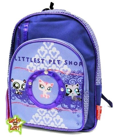 LITTLEST PET SHOP Official Backpack Bag PURPLE CUTE NEW