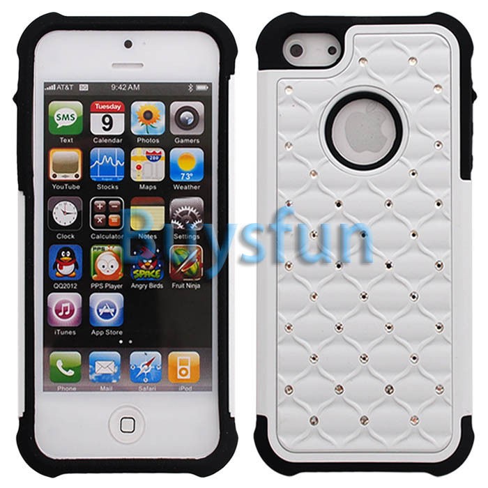   Diamond Tough Silicone Core Hard Cover Case For Apple iPhone 5 5G