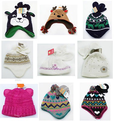 NWT Boys Girls Winter Hat Mittens Set Knit Carters Old Navy NEW 