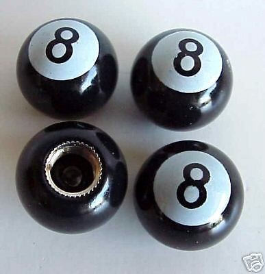 CooL 8 BALL rat hot rod valve stem caps covers 4