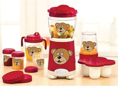 NEW Bella Baby Rocket Blender 18 pc Set Red BPA FREE