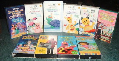 34 Lot BABY TODDLER + VHS ~ SINGING LEARNING ~ BABY EINSTEIN ~ DISNEY 