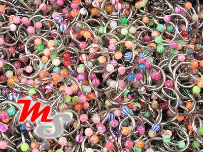 MIX Wholesale LOT 50 14g Circular Barbell Body Jewelry