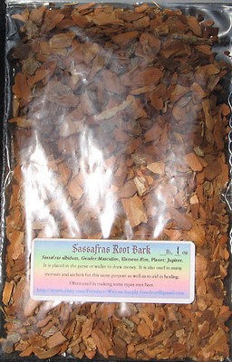 SASSAFRAS ROOT BARK Spell Herb 4 oz wicca pagan magick