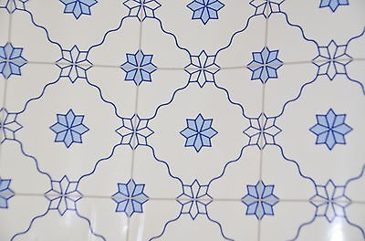 BLUE DIAMOND STAR BACKSPLASH Peel N Stick CONTACT PAPER