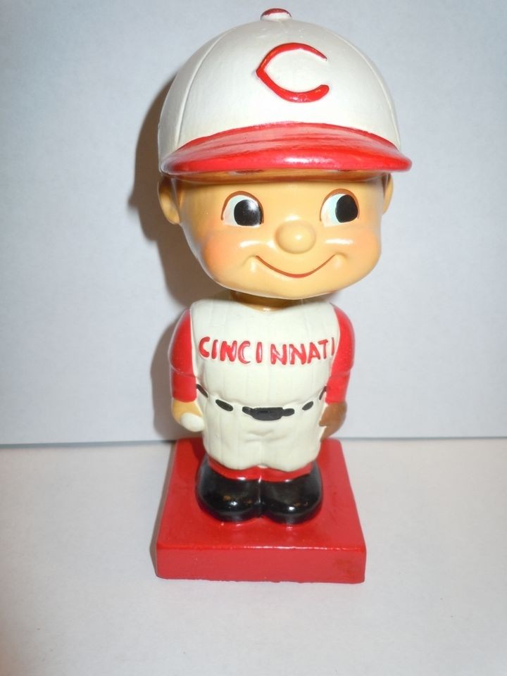 1960 Cincinnati Reds Color Base Baseball Nodder Bobblehead Near Mint