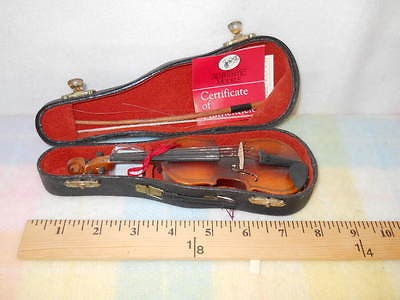 Vintage Authentic Models Holland Miniature VIOLIN, Bow, Hard Case 