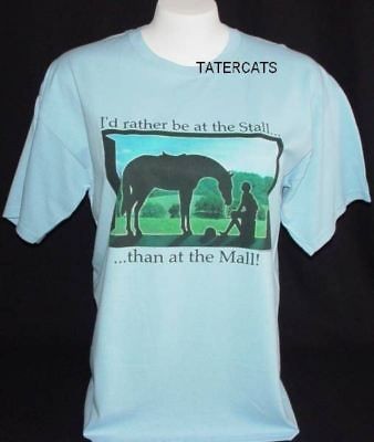 Cowgirl T shirt Horse Barn Stall Shopping Western Clothing S M L XL 2X 