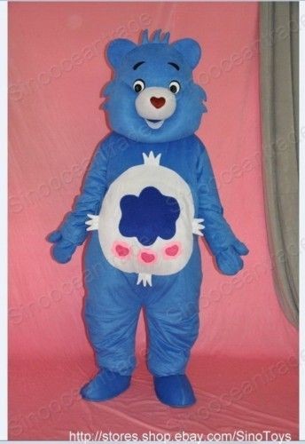 Care Bear Blue Mascot Costume Fancy Dress Outfit