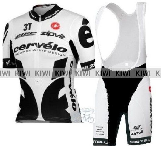 CERVELO WHITE CYCLING JERSEY BIKE + BIB SHORTS sz S 3XL