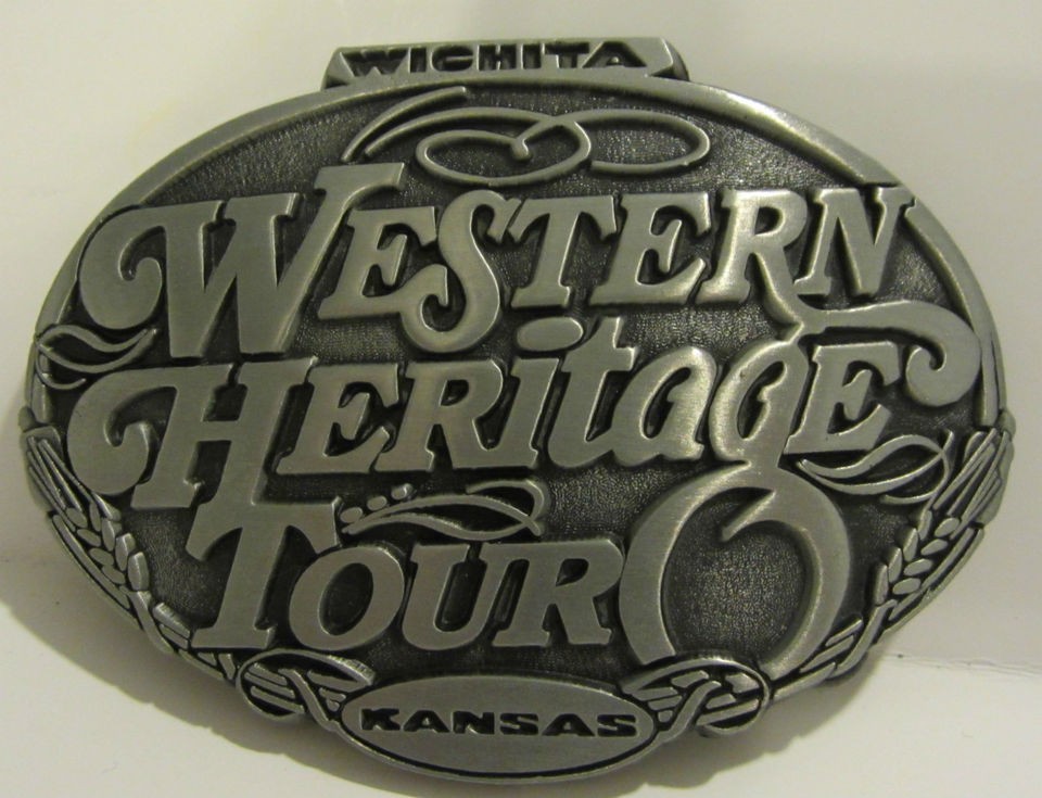   AWARD DESIGN MEDALS WESTERN HERITAGE TOUR WICHITA KANSAS BELT BUCKLE