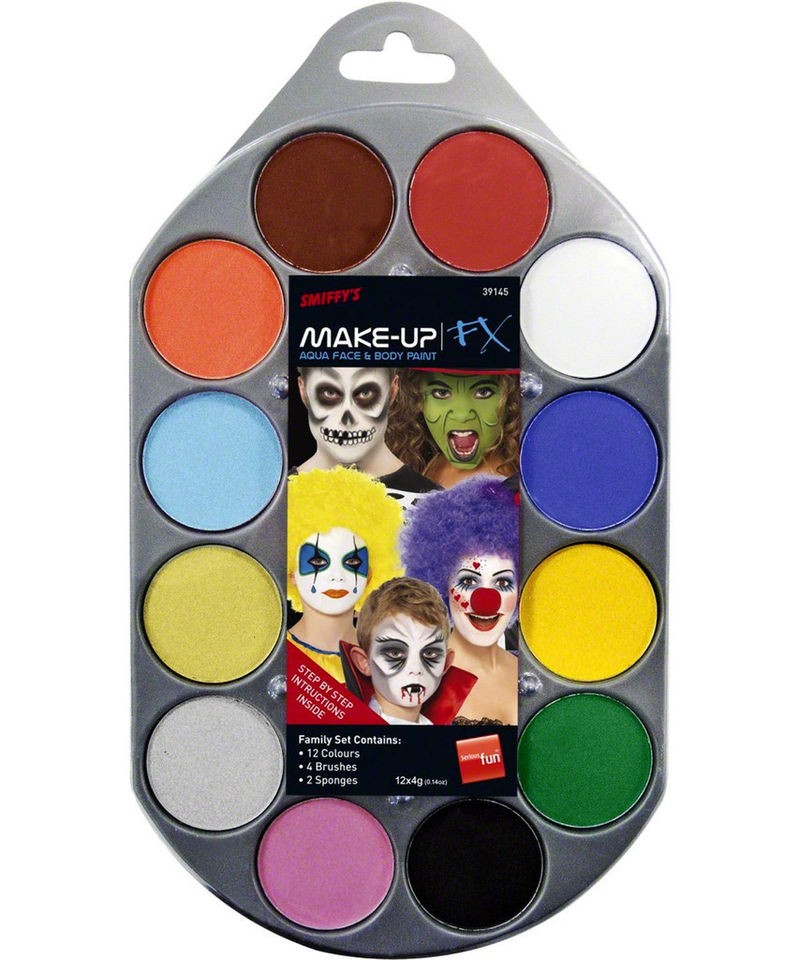 Smiffys Make Up Palette 12 Color Party Make Up Set 39145