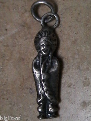 Vintage 1940s Silver Indian Chief In Buffalo Robe Charm