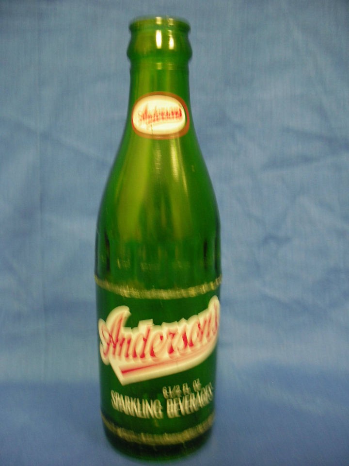   ANDERSONS 6 1/2 OZ SPARKLING BEVERAGES BOTTLE ROCHESTER NEW YORK