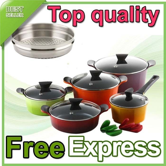 New Neoflam Ecolon Venn Ceramic Coating Casseroles & Lid Cookware 