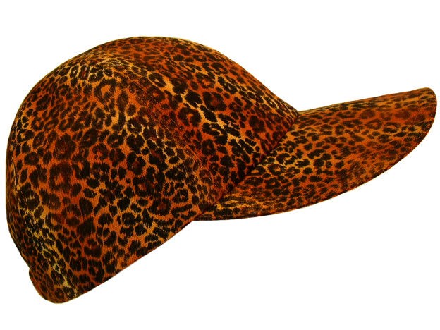   Cat   Rust Brown Leopard Cheetah Jaguar print Ladies Baseball Cap Hat