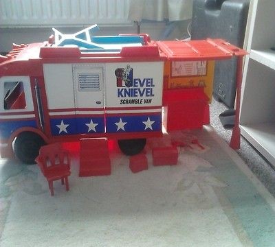 Vintage 1970s Evil Knievel Scramble Van & Stunt bike