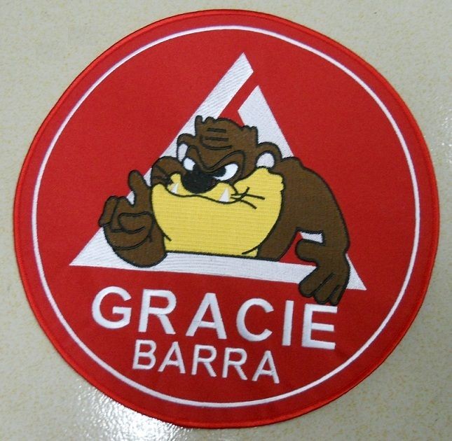 GRACIE BARRA TAZ 10 BACK OF GI JIU JITSU BJJ MMA PATCH