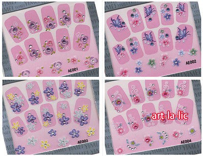 nail decals rhinestones in Nail Art