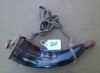 Powder Horn NEW Blackpowder Mountainman Pistol Or Prime Powderhorn 