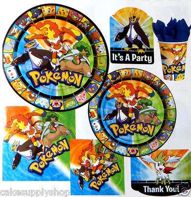 POKEMON KIDS BIRTHDAY PARTY SUPPLIES PLATES CUPS NAPKINS NEW