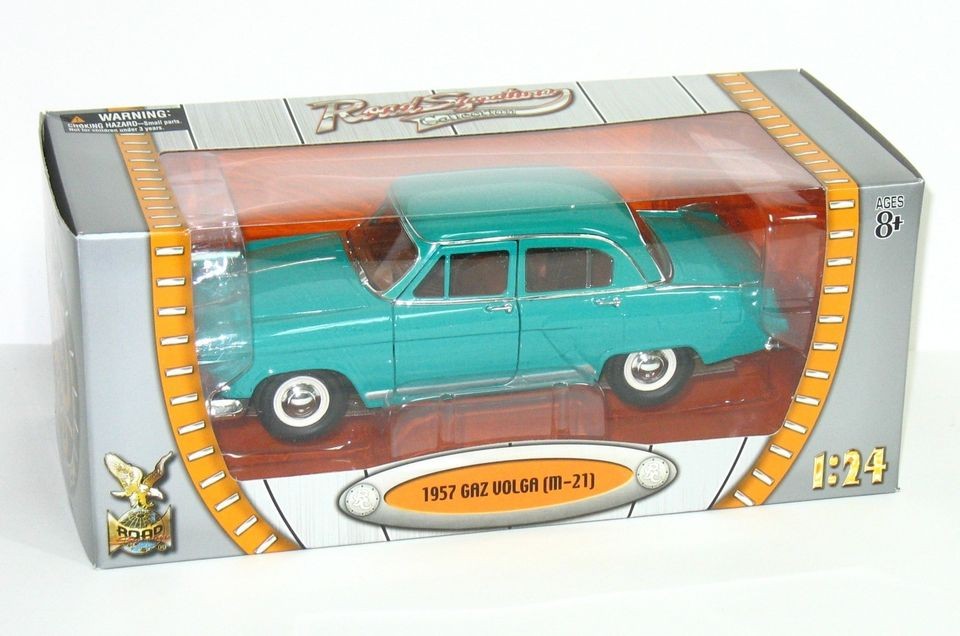   24210 124 1957 Gaz Volga Sedan M 21 Russian Car NIB Blue Green