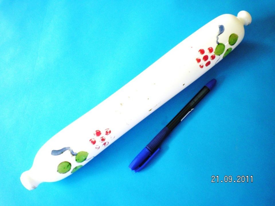   Sailors Valentine Rolling Pin Love Token Nailsea Glass Sweetheart Gift