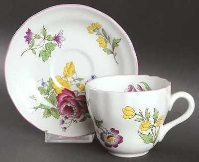 SPODE MARLBOROUGH SPRAYS *CUP & SAUCER SET *FINE BONE CHINA *ENGLAND