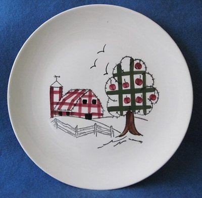 blue ridge skyline calico farm dinner plate southern potteries country