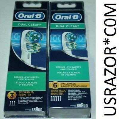 Oral B Dual Clean Action Brush Heads Braun Electric Toothbrush 