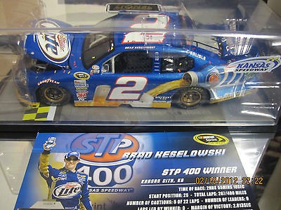 BRAD KESELOWSKI 2011 #2 MILLER LITE KANSAS WIN 1/24