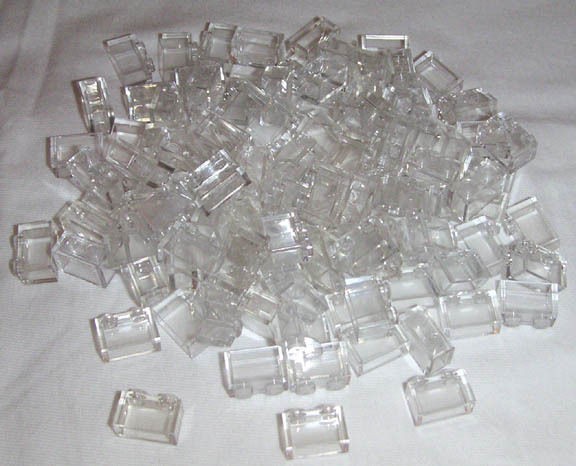 100 Pieces CLEAR 2x1 NEW LEGO BRICKS brick pcs blocks