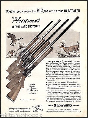 1961 BROWNING Automatic 5 SHOTGUN AD 201612 gauge & 3 Magnum