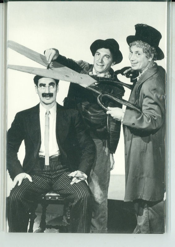 CELEBRITY MARX BROS WITH GIANT SCISSORS 4X6 (M368) NEW*