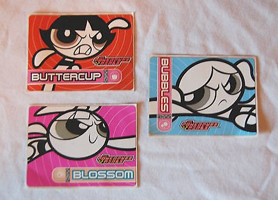POWERPUFF GIRLS set of 3 promotional stickers