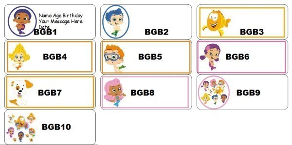 30 Personalized Bubble Guppies Birthday Bubble Favor Labels Party