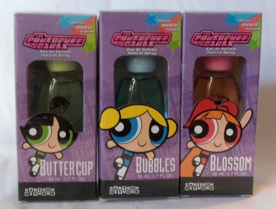 POWERPUFF GIRLS EAU DE TIOLETTE PERFUME (3) BLOSSOM BUTTERCUP AND 